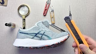 🔥Crazy Experiment Cutting the Asics Magic Speed Running Shoes fyp [upl. by Alasteir]