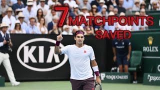 Federer’s Houdini Act On 1 Leg Saved 7 Matchpoints [upl. by Tess]