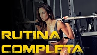 RUTINA DE GIMNASIO PARA MUJER TIRON EMPUJE [upl. by Kenison931]