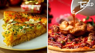 Christmas Pizzas Is A Must This Holiday Season  Twisted  Festive Foods [upl. by Yanehc175]