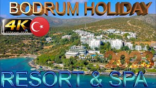 4K BODRUM HOLIDAY RESORT SPA HOTEL 2023 НЕПЛОХАЯ ПЯТЕРКА GOOD BEACH RESORT TURKEY [upl. by Oicnerual]