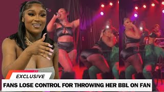 Erica Banks Fans LOSE CONTROL For Throwing Her BBL On Fan And TWERKING Video [upl. by Obeng]