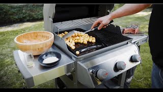 Recette au barbecue Weber  bœuf et pommes de terre grenaille  Truffaut [upl. by Akema55]