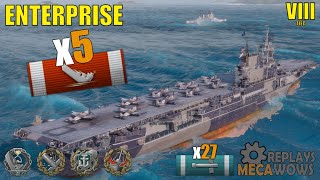 Aircraft Carrier Enterprise 5 Kills amp 209k Damage  World of Warships Gameplay [upl. by Aremat]