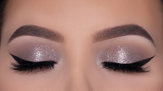 Soft and Easy Sparkly Eye Makeup Tutorial  Cool Toned Eye Makeup [upl. by Ahtanamas]