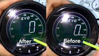 How to change 85mm Speedometer EVO gauge from KMH to MPH [upl. by Itak]