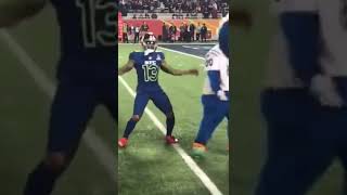 Odell Beckham jr dance battle vs colts mascot [upl. by Enelhtac]