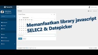 Tutorial Pasang plugin atau library datepicker dan select2  search in dropdown combobox [upl. by Clarisa]