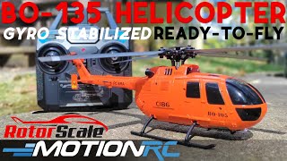 RotorScale BO105 100 Size Gyro Stabilized Helicopter  Motion RC [upl. by Icnan]