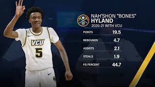 NahShon quotBonesquot Hyland drafted by Nuggets Analysis [upl. by Aiekal]