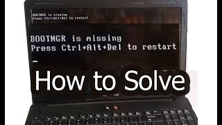 Hot to Solve Bootmgr is Missing Error in Laptop Compaq Presario CQ61 [upl. by Alick]