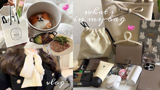 vlog  鞄の中身紹介持ち歩きコスメも👜  美容デイvlog 購入品紹介❤︎SHEINetc [upl. by Flinn363]