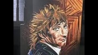 Id Rather Go Blind Rod Stewart tribute to Ronnie Wood Signed Serigraph of Rod by Wood July 23 22 [upl. by Drofdeb151]