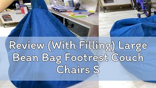 Review With Filling Large Bean Bag Footrest Couch Chairs Sofa Lazy Lounger Tatami Home Furniture [upl. by Ylrehs]