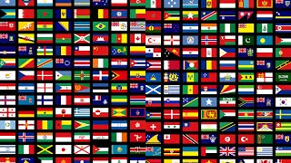 Flags of All Countries of the World with Names 3th part music by Klimpers [upl. by Karlee423]