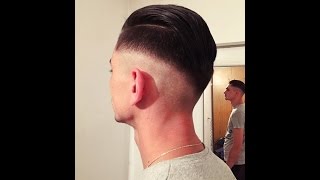 Tunsoare Baieti cu parul dat pe spate  Radamel Falcao Haircut Skin Fade  Slick Back Men [upl. by Elocin]