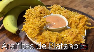 Arañitas de Platano como hacer Arañitas de Platano paso a paso fried Plantain Arañitas [upl. by Vachell249]