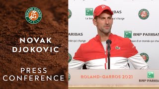 Novak Djokovic Press Conference after Round 1 I RolandGarros 2021 [upl. by Canter]