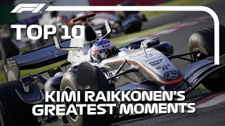 Top 10 Kimi Raikkonen F1 Moments [upl. by Pietje]