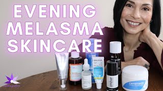 My Evening Melasma Skincare Routine 🌙 Including Crystal Retinal™ [upl. by Enajyram]