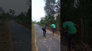 cycle Vs skating🛼🔥shortsfeed skatingvideos skatingboy [upl. by Wahkuna]