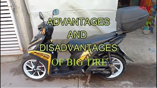 Best tire for MioI125 Advantages and Disadvantages of big tire mio big tire setup best [upl. by Zasuwa]