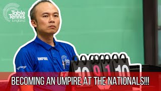 Becoming a Table Tennis Umpire at a National Championship  Table Tennis England [upl. by Rudman376]