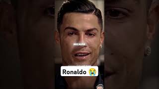 Ronaldo crying 😭 interview with sheford sadfootball motivation cr7 messi football [upl. by Anirak]