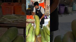 The Most Unique Long Fruit  Winter Melon Cutting Skills in Taiwan [upl. by Grand]