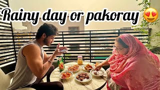 Rainy day or ghar k pakoray must 😍 itne tez barish  fun day ❤️ [upl. by Sulienroc]