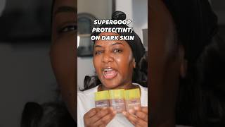 NEW Supergoop Tinted Sunscreen on Darker Skin skincare mineralsunscreenfordarkerskin [upl. by Aidnis520]