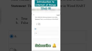 Introduction to internet of things week 3 nptel nptelanswer nptelcourseanswers share nptel2024 [upl. by Ymaral]
