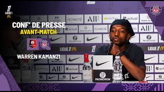 SRFCTFC La conférence de presse de Warren Kamanzi avant Rennes  TéFéCé [upl. by Atiseret971]