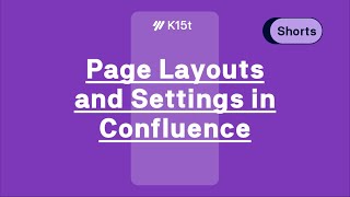 Page Layouts amp Settings in Confluence  Shorts [upl. by Prior49]