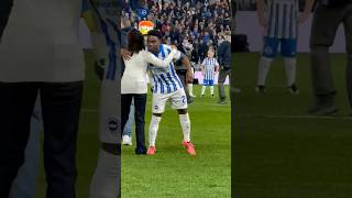 Tariq Lamptey hugs fan before Liverpool match football carabaocup brighton liverpool lamptey [upl. by Enneiluj847]