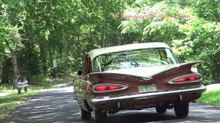 1959 Chevrolet Biscayne classic car retro test drive with Samspace81 [upl. by Zere854]