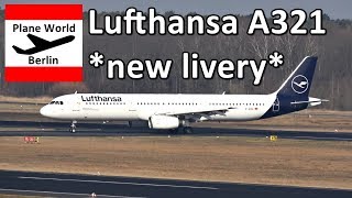 Lufthansa Airbus A321 new livery landing in Berlin Tegel Airport [upl. by Adleme]