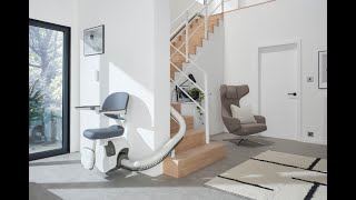 Flow X Curved Stairlift by Mobility123  Seamless amp Safe Home Accessibility [upl. by Odraccir]