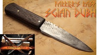 Forging a Scottish Knife From a Farriers Rasp Sgian Dubh [upl. by Eilema]