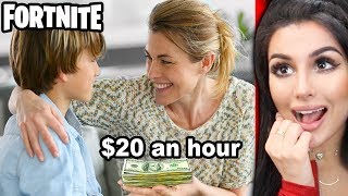 KIDS GET PAID BY PARENTS TO PLAY FORTNITE [upl. by Strain43]