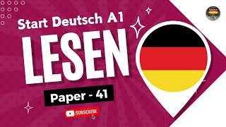 Deutsch Goethe A1 Level Exam 2024  Paper  41  Lesen mit Antworten  GermanSamosa [upl. by Oinesra]