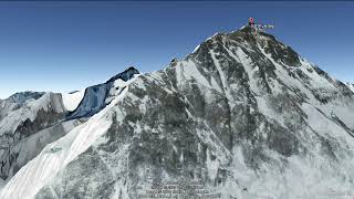 Mount Everest 4K Ultra HD 3D Map View 1M View [upl. by Moersch]