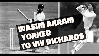 Wasim akram yorker to Viv Richards 1987 World cup  cricket  viv richards vs wasim akram [upl. by Eeldivad]