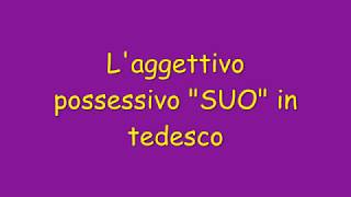 Laggettivo possessivo SUO in tedesco [upl. by Lief]