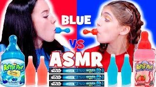 ASMR Eating Only One Color Red VS Blue Candy Race Mukbang [upl. by Ibson412]