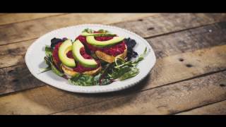 Beetroot Hummus and Avocado Bruschetta [upl. by Ymmat]