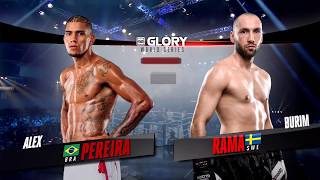 FULL MATCH  Alex Pereira vs Burim Rama  Tournament Semifinals GLORY 40 Copenhagen [upl. by Barthold]