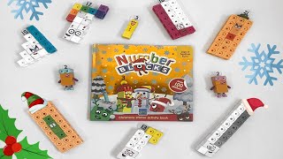 Numberblocks Christmas Sticker Activity Book  Numberblocks Math Link Cubes 130  Kids Maths Quiz [upl. by Meenen843]