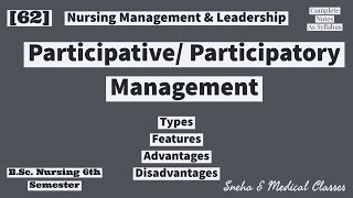 Participative Participatory Management  Types  Features  Advantages  Disadvantages  Hindi [upl. by Ajay691]