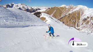 Sciare sulle piste del Ciampac a Pozza di Fassa [upl. by Bissell]